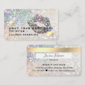 ラグジュアリーダイヤモンドグリッタークレジットカードスタイル 名刺 (正面/裏面)