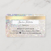 ラグジュアリーダイヤモンドグリッタークレジットカードスタイル 名刺 (裏面)