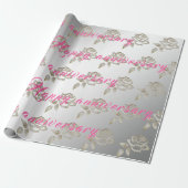 ラグジュアリーダイヤモンドバラハッピーシルバー25周年記念 ラッピングペーパー (アンロールド)