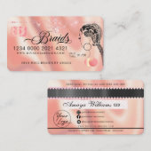 ラグジュアリーダイヤモンドフォイルヘアブレイディングクレジットスタイルバス 名刺 (正面/裏面)