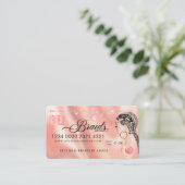 ラグジュアリーダイヤモンドフォイルヘアブレイディングクレジットスタイルバス 名刺 (スタンド正面)