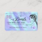 ラグジュアリーダイヤモンドフォイルヘアブレイディングクレジットスタイルバス 名刺 (正面)