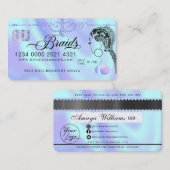 ラグジュアリーダイヤモンドフォイルヘアブレイディングクレジットスタイルバス 名刺 (正面/裏面)