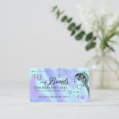 ラグジュアリーダイヤモンドフォイルヘアブレイディングクレジットスタイルバス 名刺 (スタンド正面)