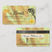 ラグジュアリーダイヤモンドフォイルヘアブレイディングクレジットスタイルバス 名刺 (正面/裏面)