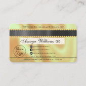 ラグジュアリーダイヤモンドフォイルヘアブレイディングクレジットスタイルバス 名刺 (裏面)