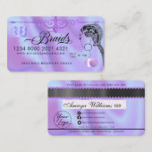 ラグジュアリーダイヤモンドフォイルヘアブレイディングクレジットスタイルバス 名刺 (正面/裏面)