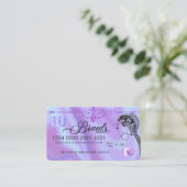 ラグジュアリーダイヤモンドフォイルヘアブレイディングクレジットスタイルバス 名刺 (スタンド正面)