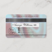 ラグジュアリーダイヤモンドフォイルヘアブレイディングクレジットスタイル 名刺 (裏面)