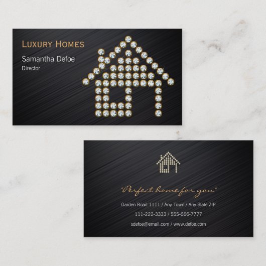 ラグジュアリーダイヤモンドホーム|プロフェッショナル実在財産 名刺 (正面/裏面)