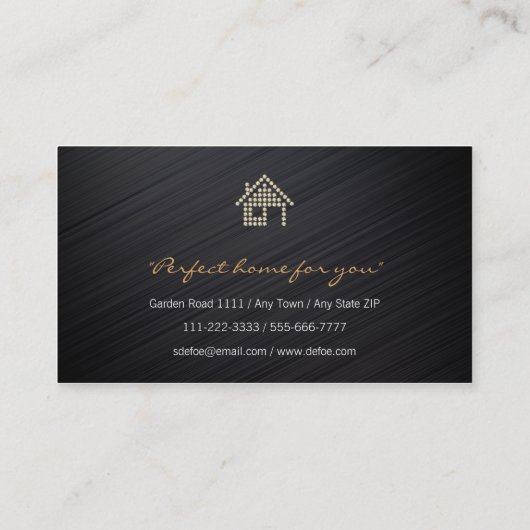 ラグジュアリーダイヤモンドホーム|プロフェッショナル実在財産 名刺 (裏面)