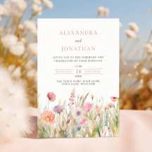 ラグジュアリーダスティピンクワイルドフラワー結婚ズ