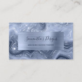 ラグジュアリーダスティブルーマーブルアゲートグラム 名刺 (正面)