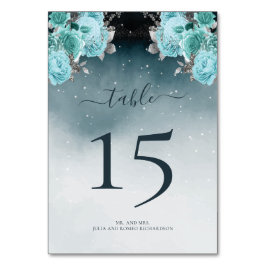 ラグジュアリーダスティブルー結婚フローラ テーブルナンバー