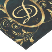 ラグジュアリーダマスク金ゴールドフレパーソナライズされたーム ショートテーブルランナー (コーナー)