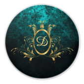 ラグジュアリーダマスク金ゴールドフレパーソナライズされたーム セラミックノブ (正面)