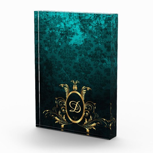 ラグジュアリーダマスク金ゴールドフレパーソナライズされたーム フォトブロック (右)