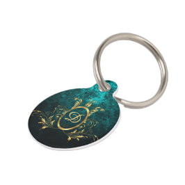 ラグジュアリーダマスク金ゴールドフレパーソナライズされたーム ペット ネームタグ