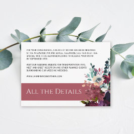 ラグジュアリーダークバラピンク結婚フローラの詳細 エンクロージャーカード