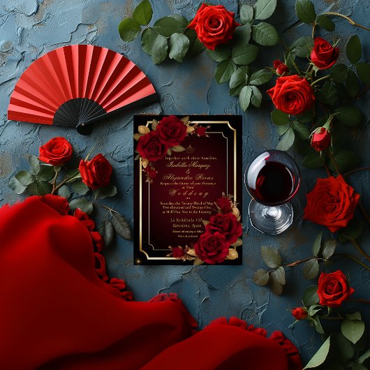 ラグジュアリーダークバーガンディムーディーズバラ結婚ズ 招待状