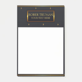 ラグジュアリーダークブルーエレガント金ゴールドデザイン ポストイット