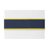 ラグジュアリーダークブルー&金ゴールド招待状用帯 招待状ベリーバンド (裏面例)