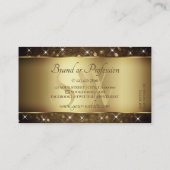 ラグジュアリーダーク金ゴールドグリッタースターイニシャル エレガント 名刺 (裏面)