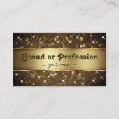 ラグジュアリーダーク金ゴールドグリッタースパークスターズプロフェッショナル 名刺 (正面)