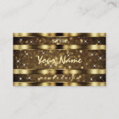 ラグジュアリーダーク金ゴールドグリッタールミニスタエレガントーズ 名刺 (正面)