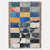 ラグジュアリーチェッカーボードカーテン スローブランケット (正面縦)