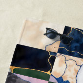 ラグジュアリーチェッカーボードカーテン ビーチタオル (インサイチュ)