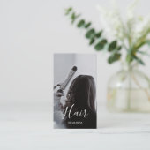 ラグジュアリーチックヘアスタイリスト美しいサロンQRコード 名刺 (スタンド正面)