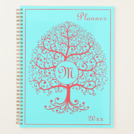 ラグジュアリーツリーオブライフモノグラムレトロピンク プランナー手帳