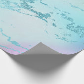 ラグジュアリーティファニーアクアミントブルーパステルパープルマーブル ラッピングペーパー (角)