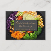 ラグジュアリーディナーフードプレートデザインシェフケータリング 名刺 (正面)