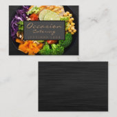 ラグジュアリーディナーフードプレートデザインシェフケータリング 名刺 (正面/裏面)