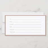 ラグジュアリーデザインラッシュギフト証明書ゴールデンウィング サンキューカード (裏面)