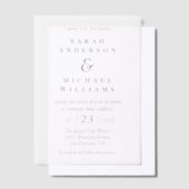 ラグジュアリートランスペアレントベラム結婚式招待状 ベラム紙招待状 (オフセット)
