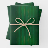 ラグジュアリートレンディーグリーン金ゴールドリネンテクスチャコレクション ラッピングペーパーシート (インサイチュ)
