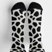 ラグジュアリートレンディーホワイトレオパードエレガントコレクション ソックス (上部)