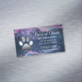 ラグジュアリードッグペットグルーミングポーアゲート マグネット名刺 (インサイチュ)