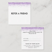 ラグジュアリードリップグリッターパープルサロン紹介カード 紹介カード (正面/裏面)