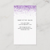 ラグジュアリードリップスグリッターパープルサロンアポイントメントカード 予約カード (裏面)