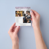 ラグジュアリードリップスグリッターパープルサロンフライヤー チラシ (手)