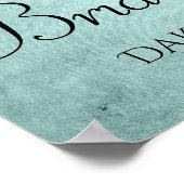 ラグジュアリードリップブライダルシャワー | Pastel Mint Green Pour ポスター (角)