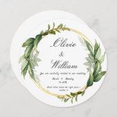 ラグジュアリーニューカード結婚式招待状 招待状 (正面/裏面)