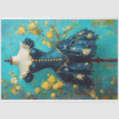 ラグジュアリーネイビードレスマネキンイエローフローラデクページ 薄葉紙 (正面)