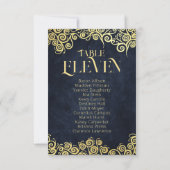 ラグジュアリーネイビーブルーと金ゴールドが輝く冬の結婚式 招待状 (裏面)