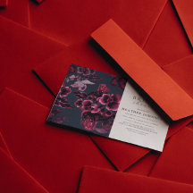 ラグジュアリーネイビーブルーアンドブルゴーニュフローラブライダルシャワー