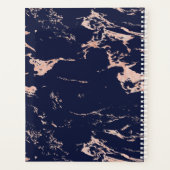 ラグジュアリーネイビーブルーバラゴールドフォイルマーブルモノグラム プランナー手帳 (裏面)